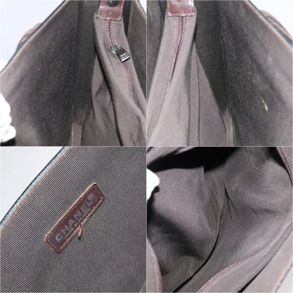 CHANEL Tote Bag Leather Brown Gold CC Auth bs22265 - Picture 13 of 14